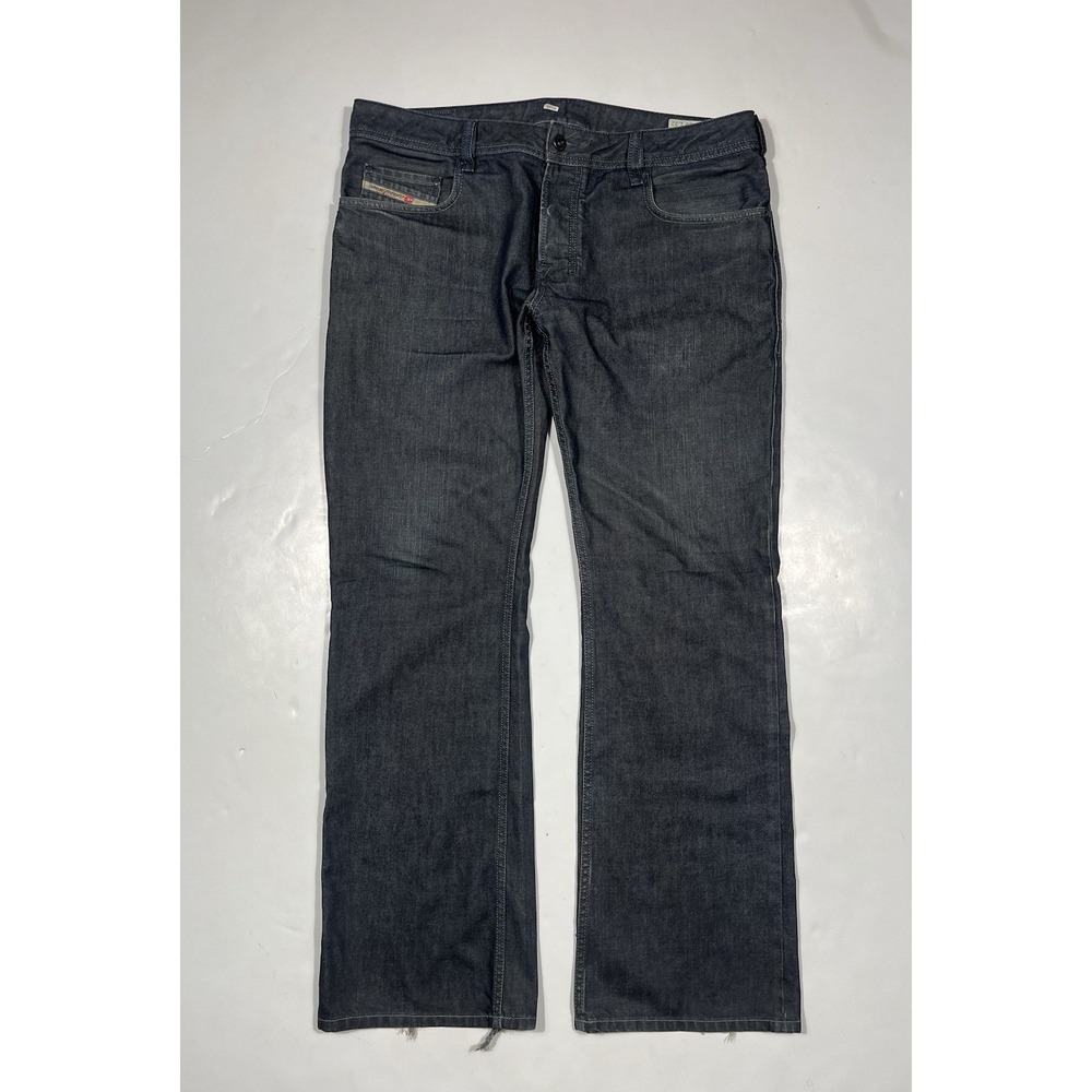 Diesel Zatiny Jeans Mens 36x32 (Fit 37x32) Dark Blue Bootcut Button Fly 0088Z